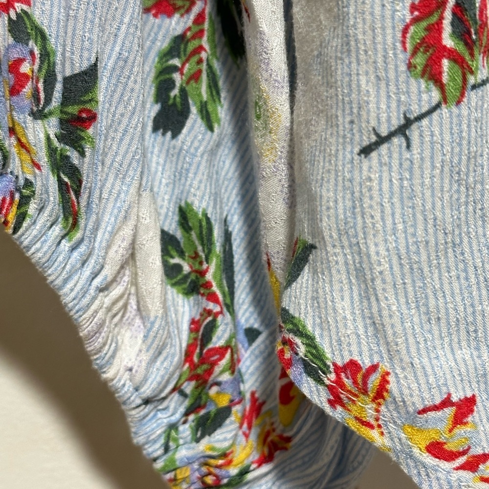 Anthropologie Maeve Boswell striped floral blouse 8 - Picture 7 of 10